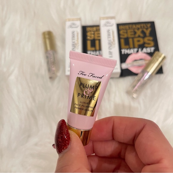 2x Too Faced Lip Injection and Plump & Prime Face Plumping Primer Serum - Picture 2 of 4